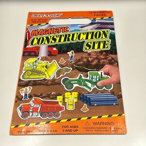 CREATE A SCENE Magnetic Construction Scene Play Set - 16 Magnets, Complete